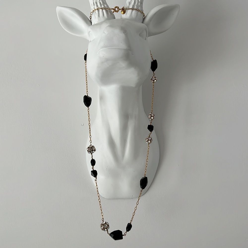 J. Crew Gold Chain and Bead Necklace